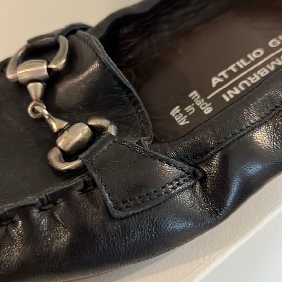ATTILIO GIUSTI LEOMBRUNI (AGL) ~ black Italian leather buckle loafers - Picture 16 of 16